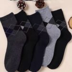 Senior Socks Mid-Calf Thermal Socks for Seniors – Argyle Pattern
